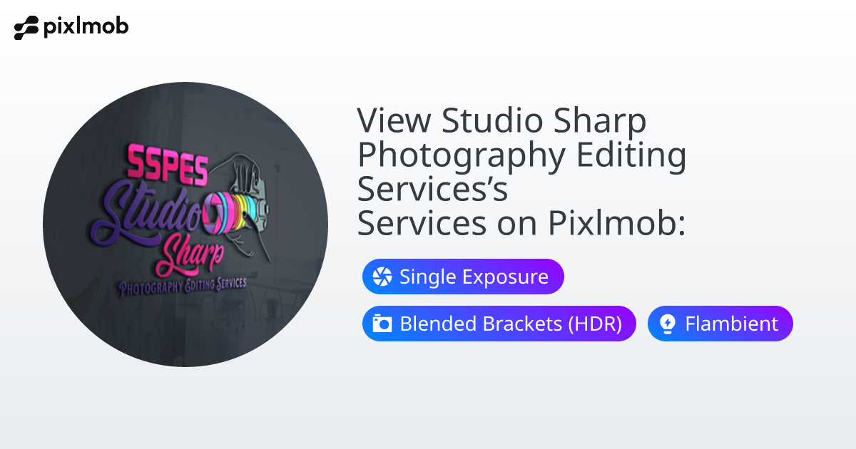Studio Sharp Photography Editing Services | Pixlmob